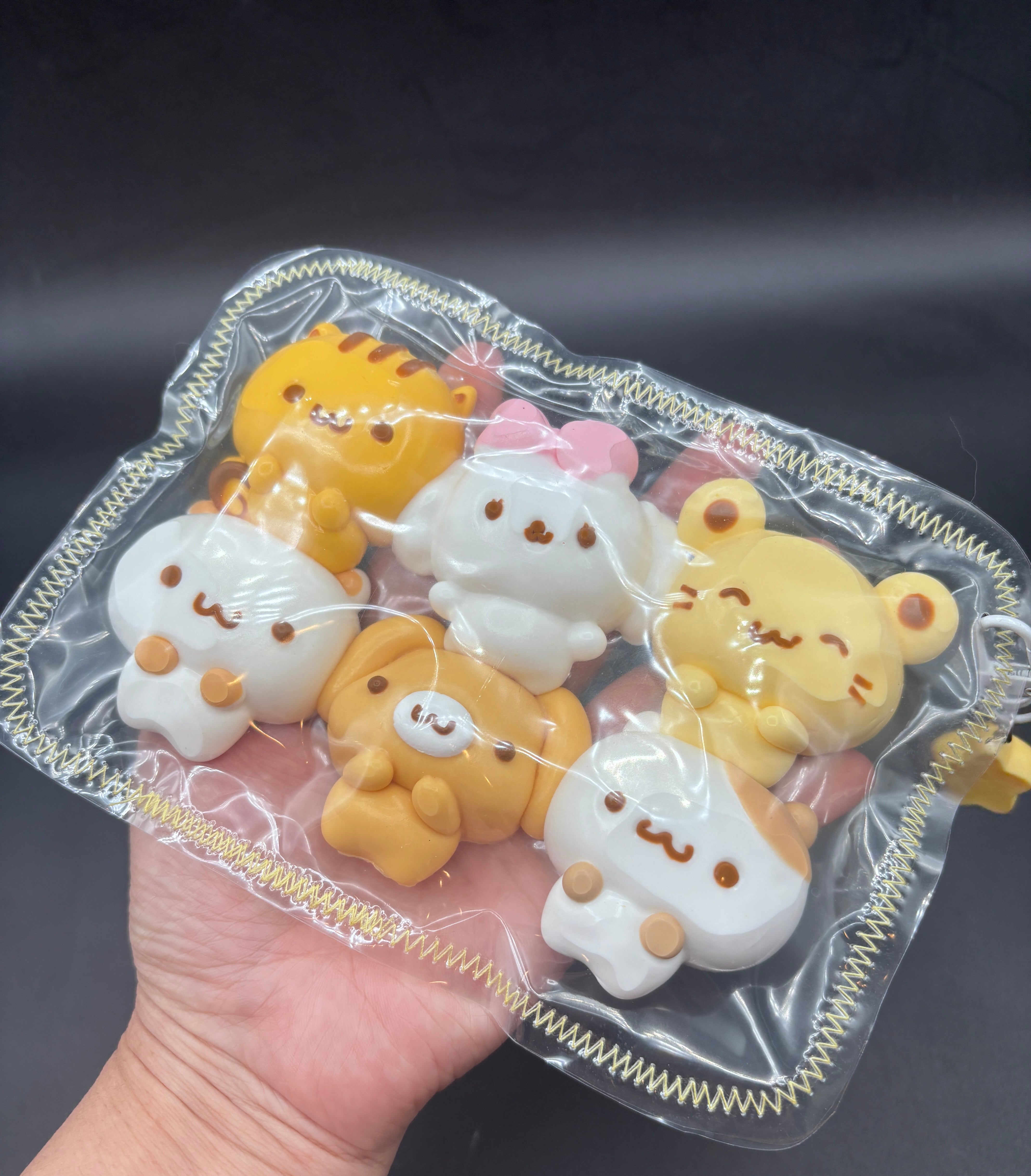 Cute pack of 6 animal kawaii taba squishy