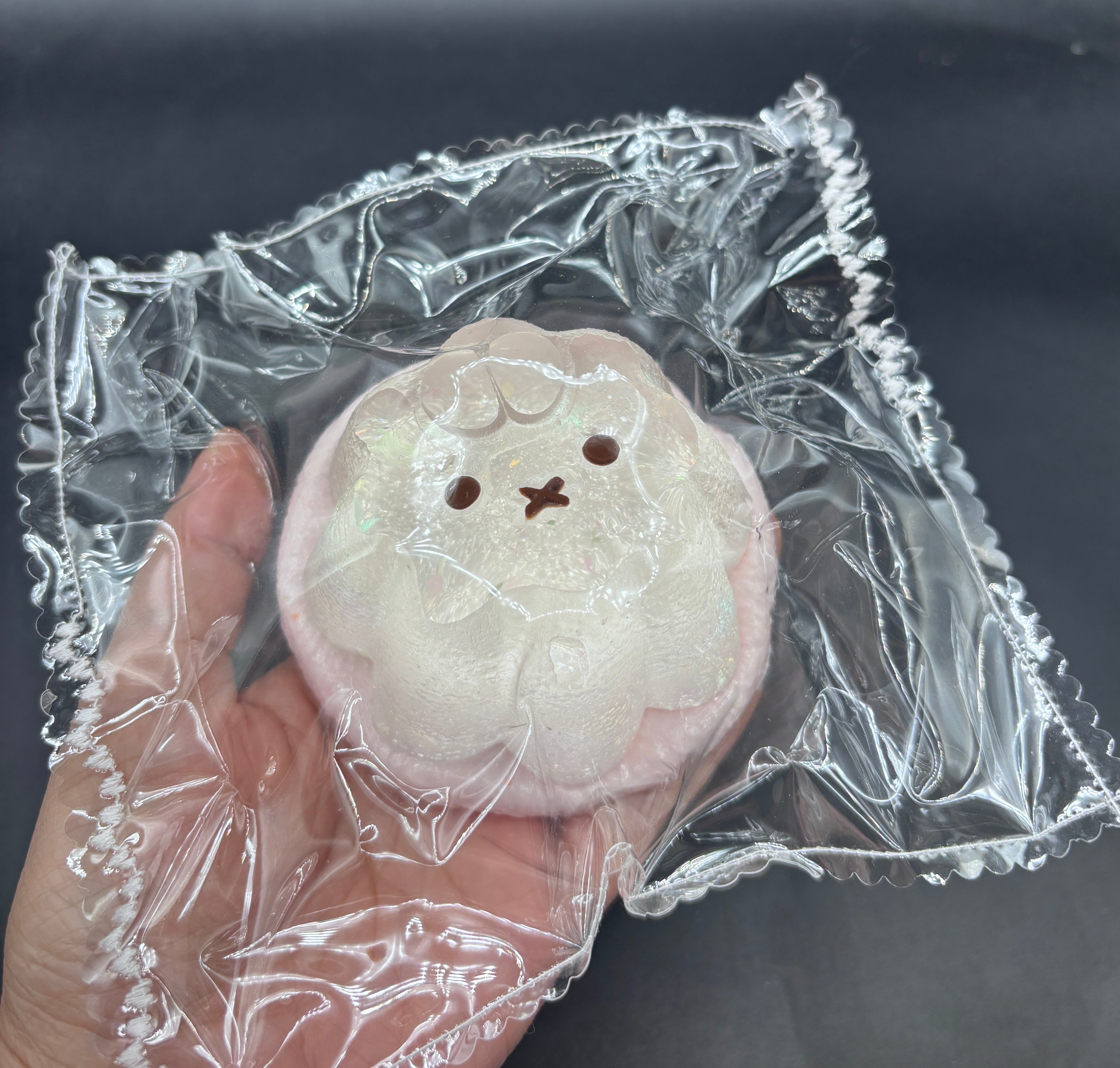 Clear cream Large Miffy jello soft taba squishy