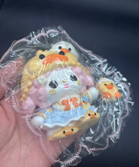 Super cute and detailed sweet piano in a duck costume with a small duck  taba squishy
