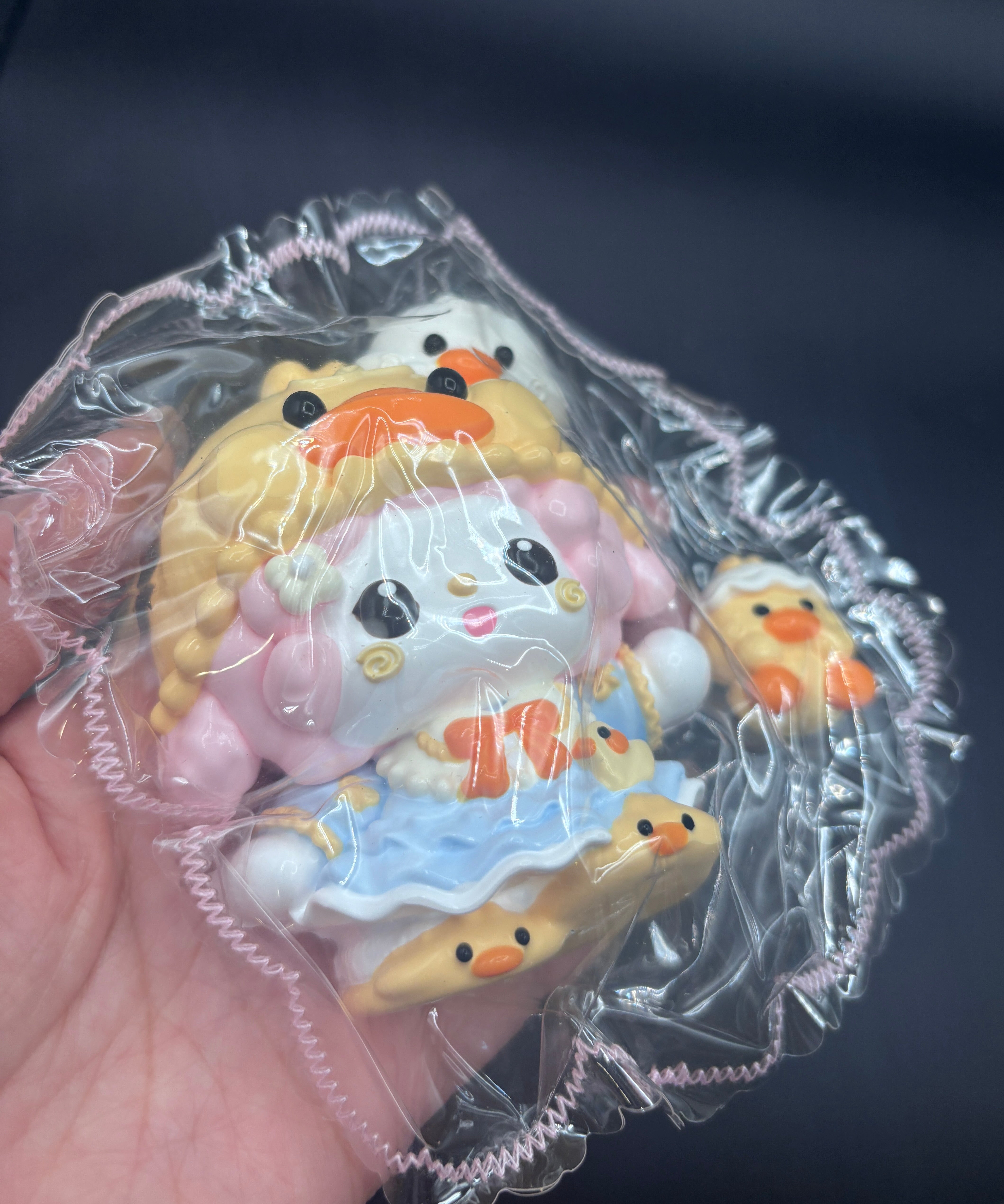 Super cute and detailed sweet piano in a duck costume with a small duck  taba squishy