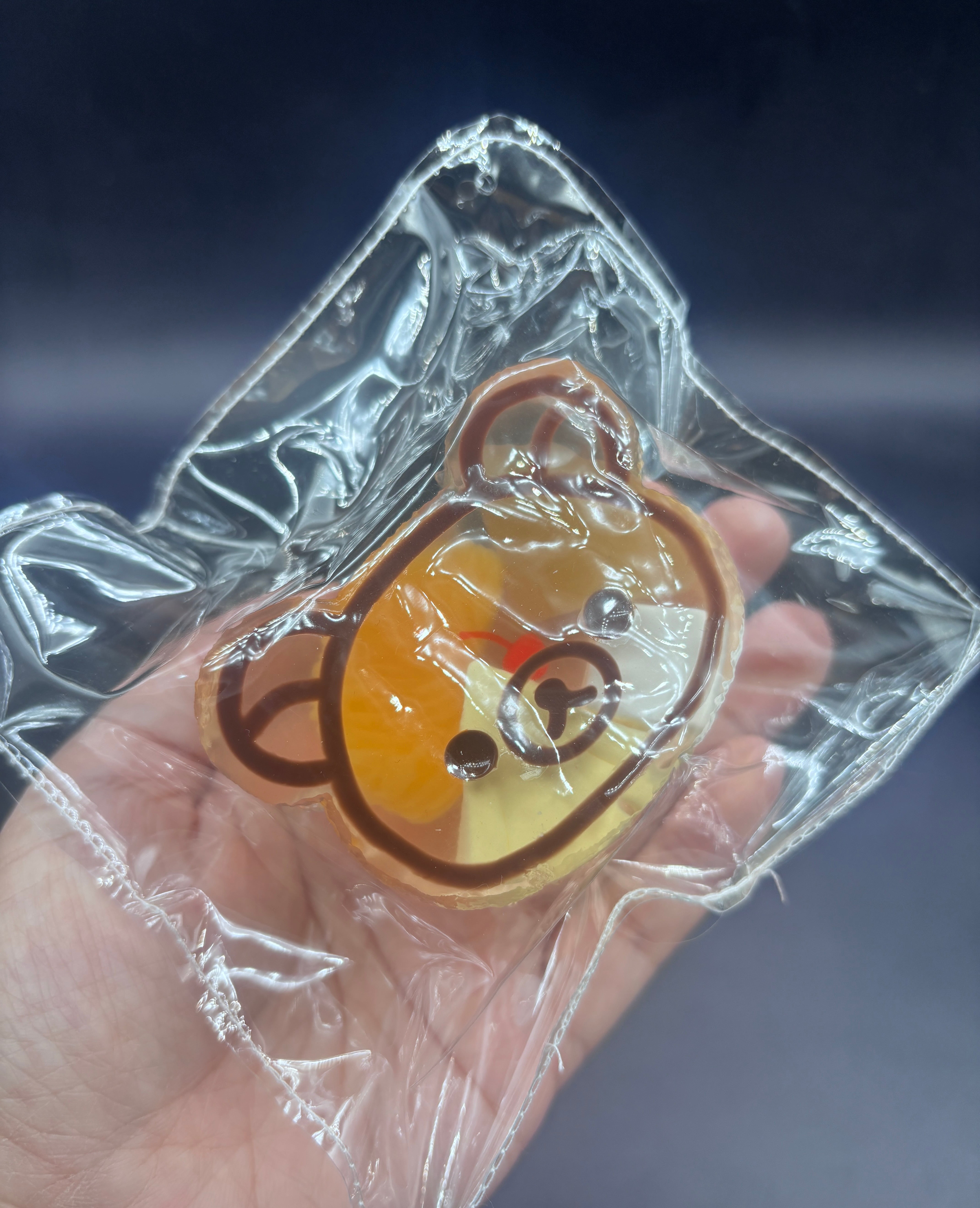 New cute clear Rilakkuma jello fruit taba squishy