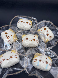 Mini Marshmellow cat keychain taba squishy