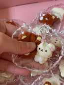 Cute pack of 2 Rilakkuma and Korilakkuma mini keychain