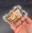 Mini penguin twins in a rila hoodie tab keychain taba squishy