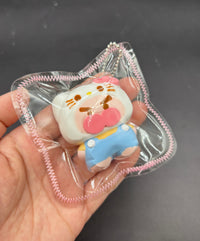 Small kitty hoodie keychain taba squishy