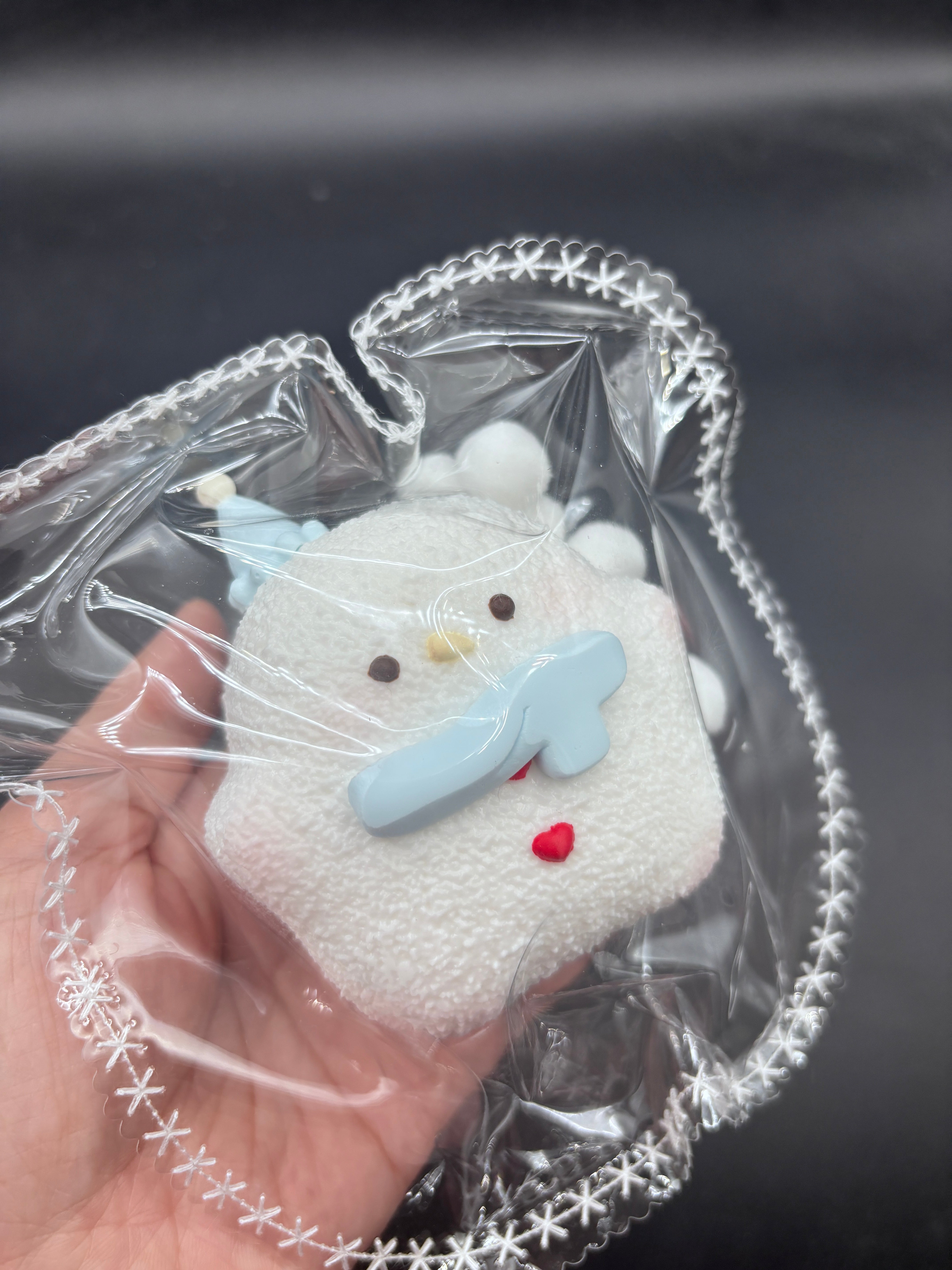 Frozen butter snowman cookie