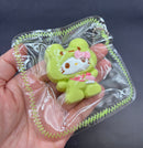 Keychain mini/small kitty with a frog overall taba cute