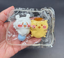 Pack of 2 mini chiikawa momonga and Kuri-Manjū cute soft taba squishy