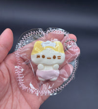 Cute mini keychain a baby kitten nurse in diapers soft  taba squishy