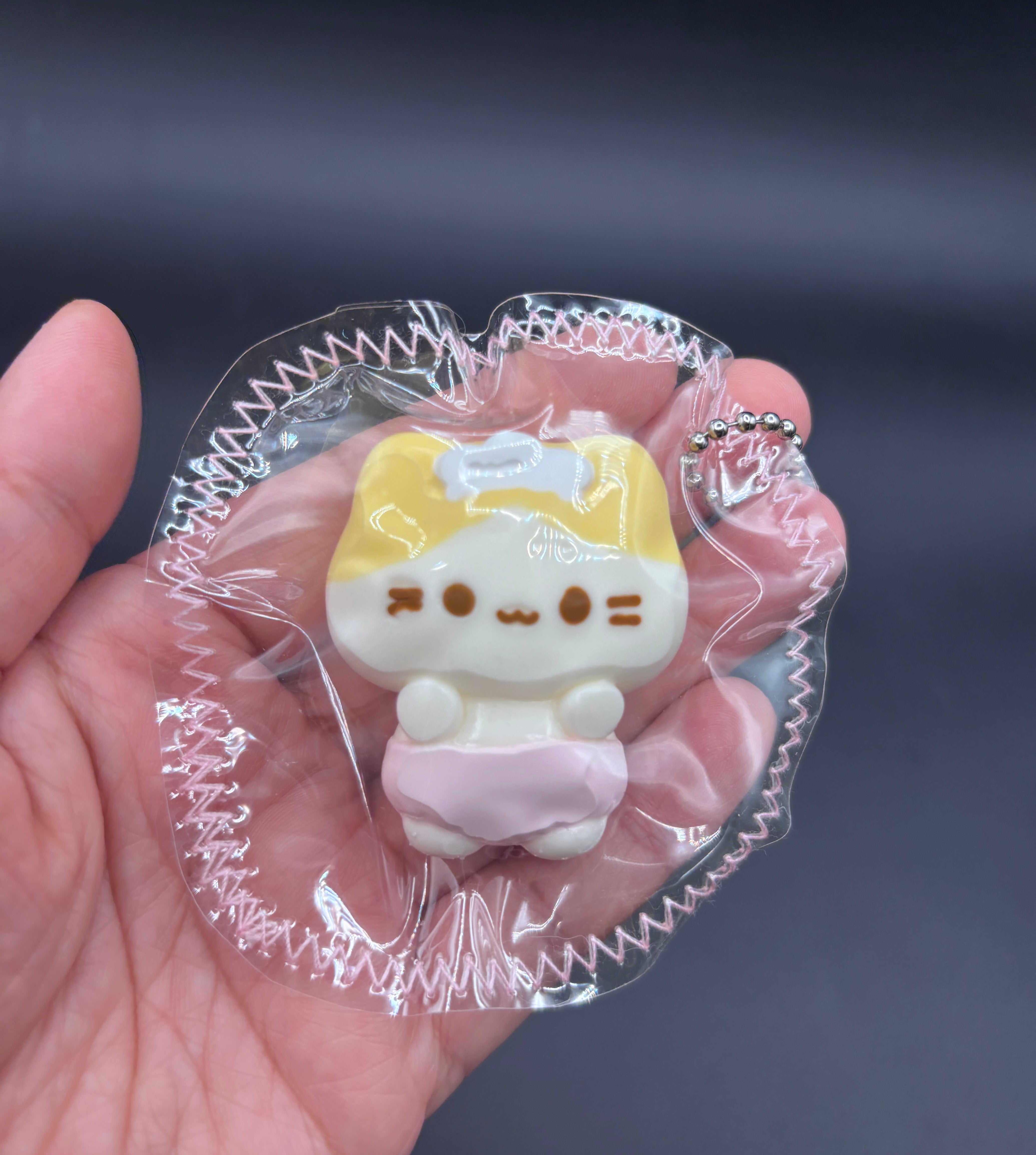 Cute mini keychain a baby kitten nurse in diapers soft  taba squishy