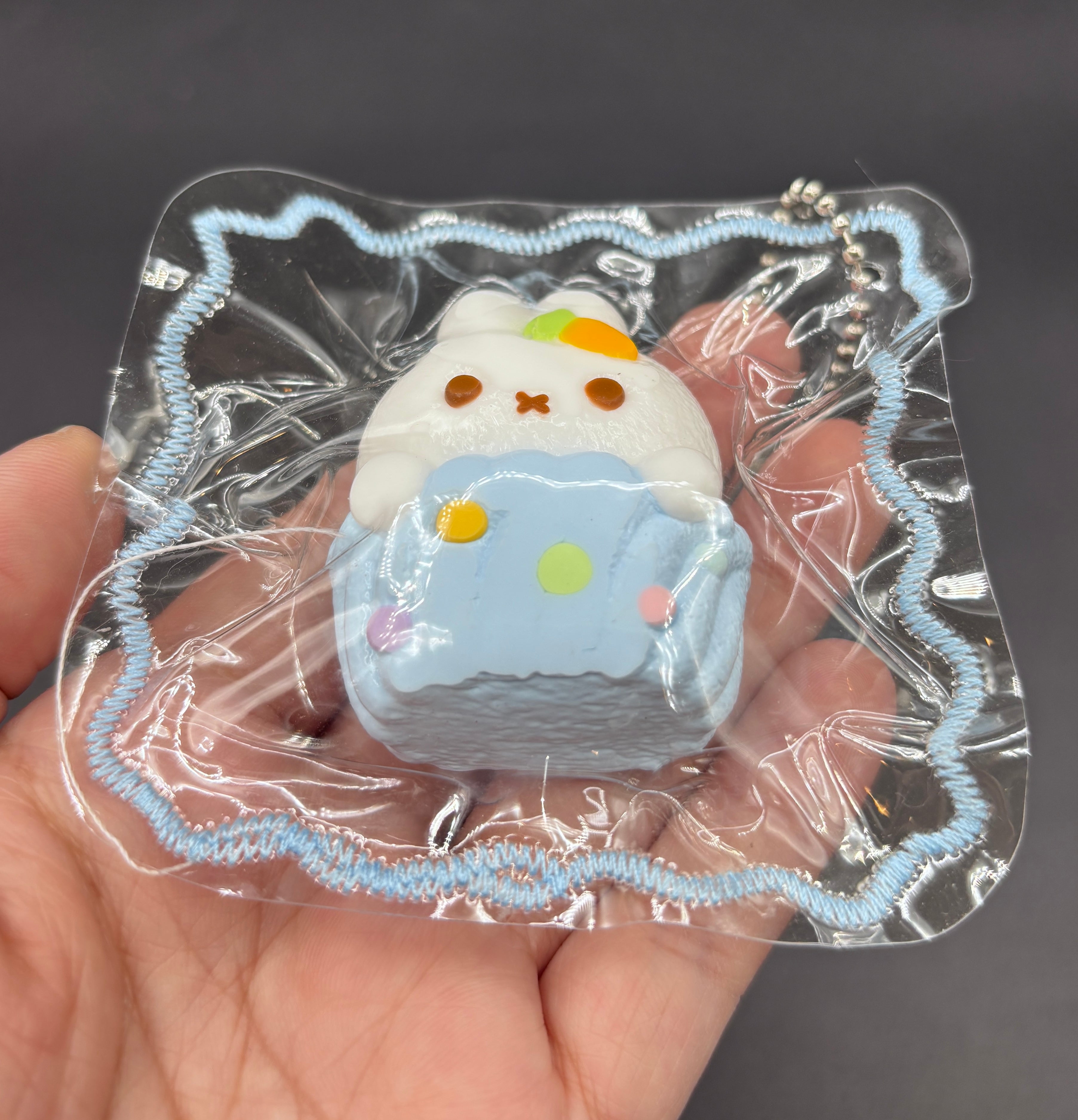 Bunny cupcake cute mini Taba keychain  taba squishy