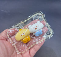 Mini keychain pack of 2 Chicky and jokebear soft  taba squishy