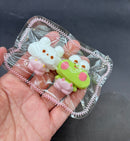 puppy and frog twins cute mini taba keychain