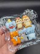 Pack of 6 super cute cartoon pack of mini animals taba