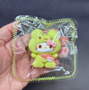Keychain mini/small kitty with a frog overall taba cute