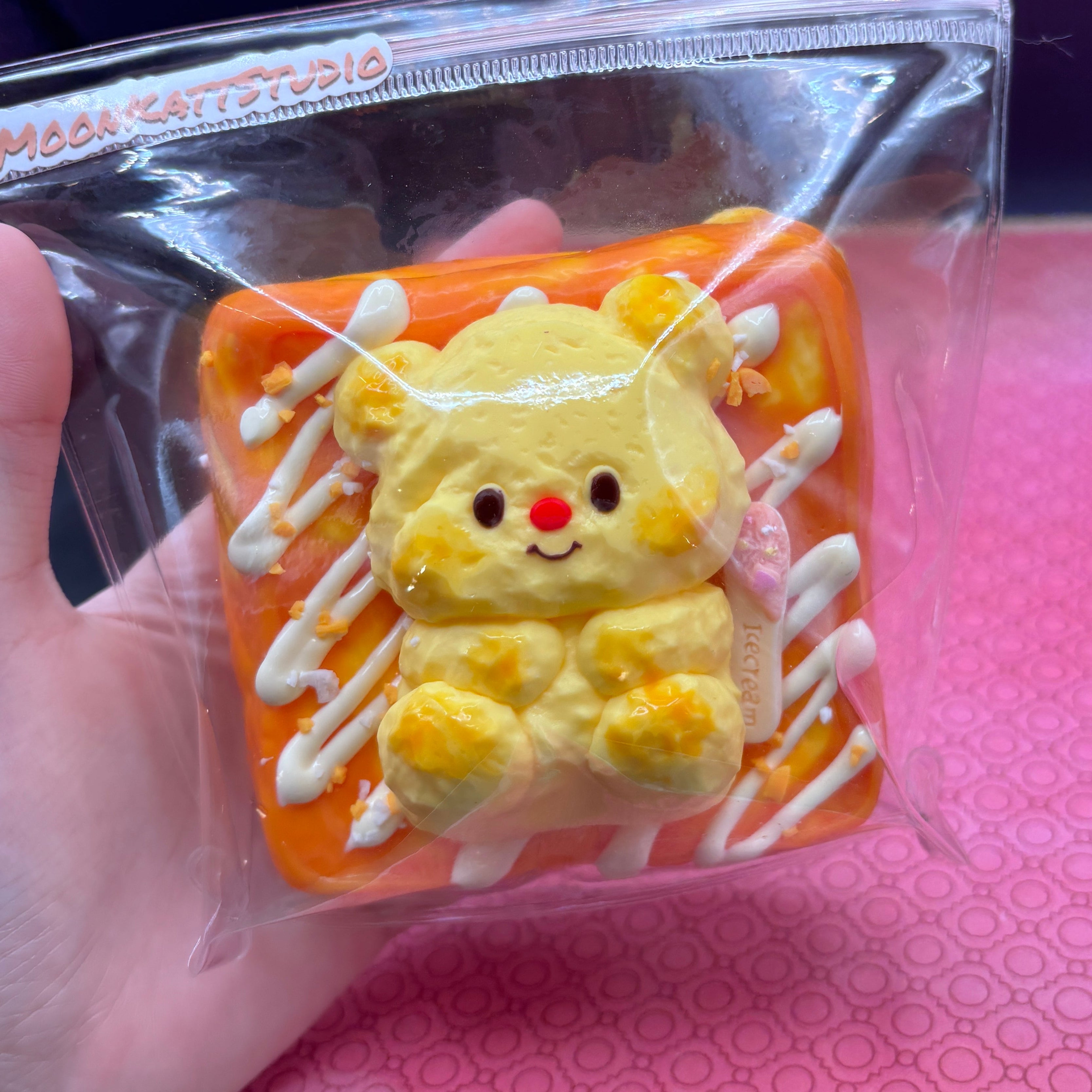 Super large 10oz butter bear on toast taba squishy toy (Black Friday)