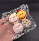 Pack of 4 cute animal mini taba squishy