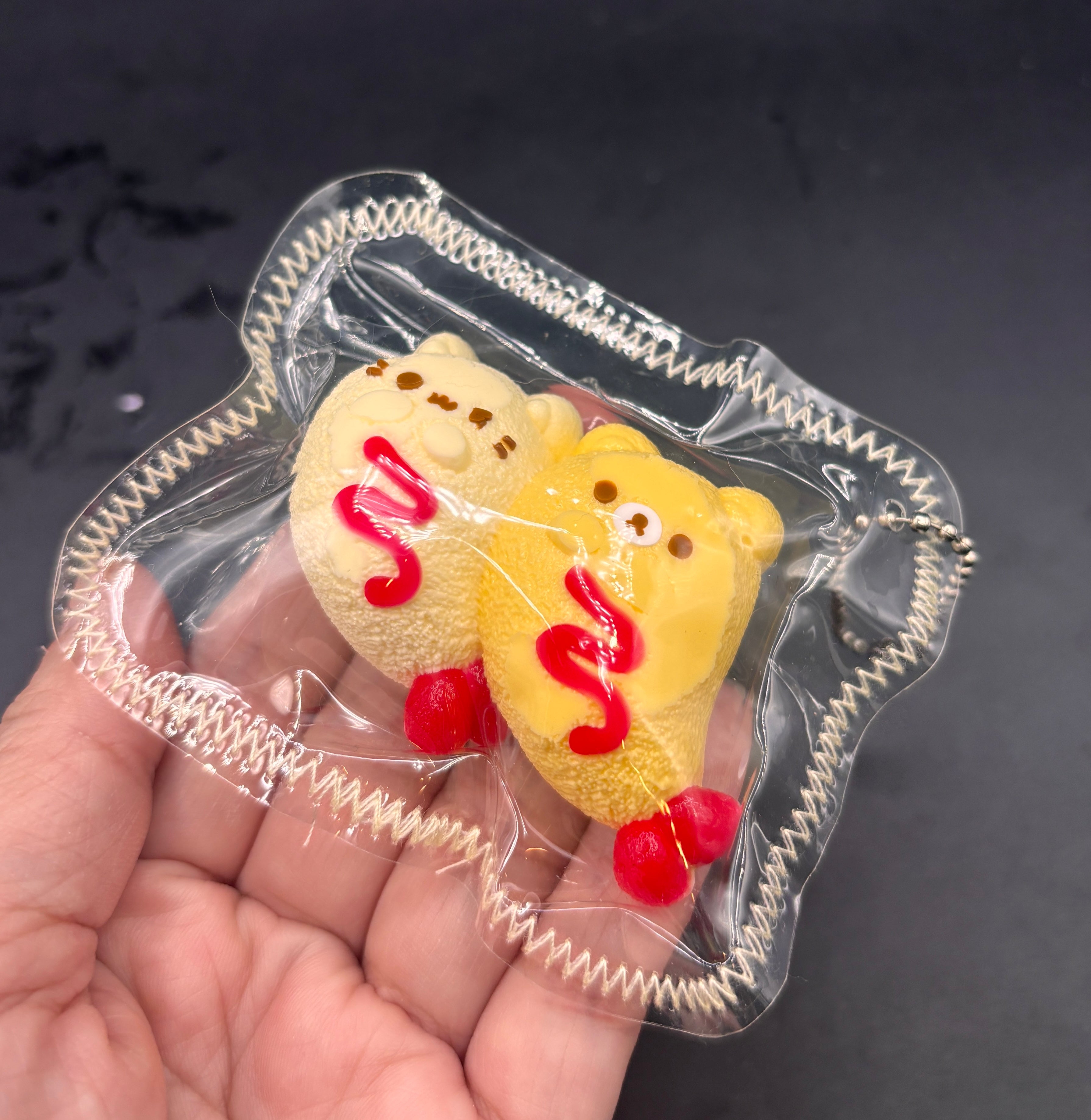 Rilakkuma and Korilakkuma shrimp twins- mini keychain taba