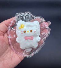 Cute mini keychain kitty laying down soft taba squishy