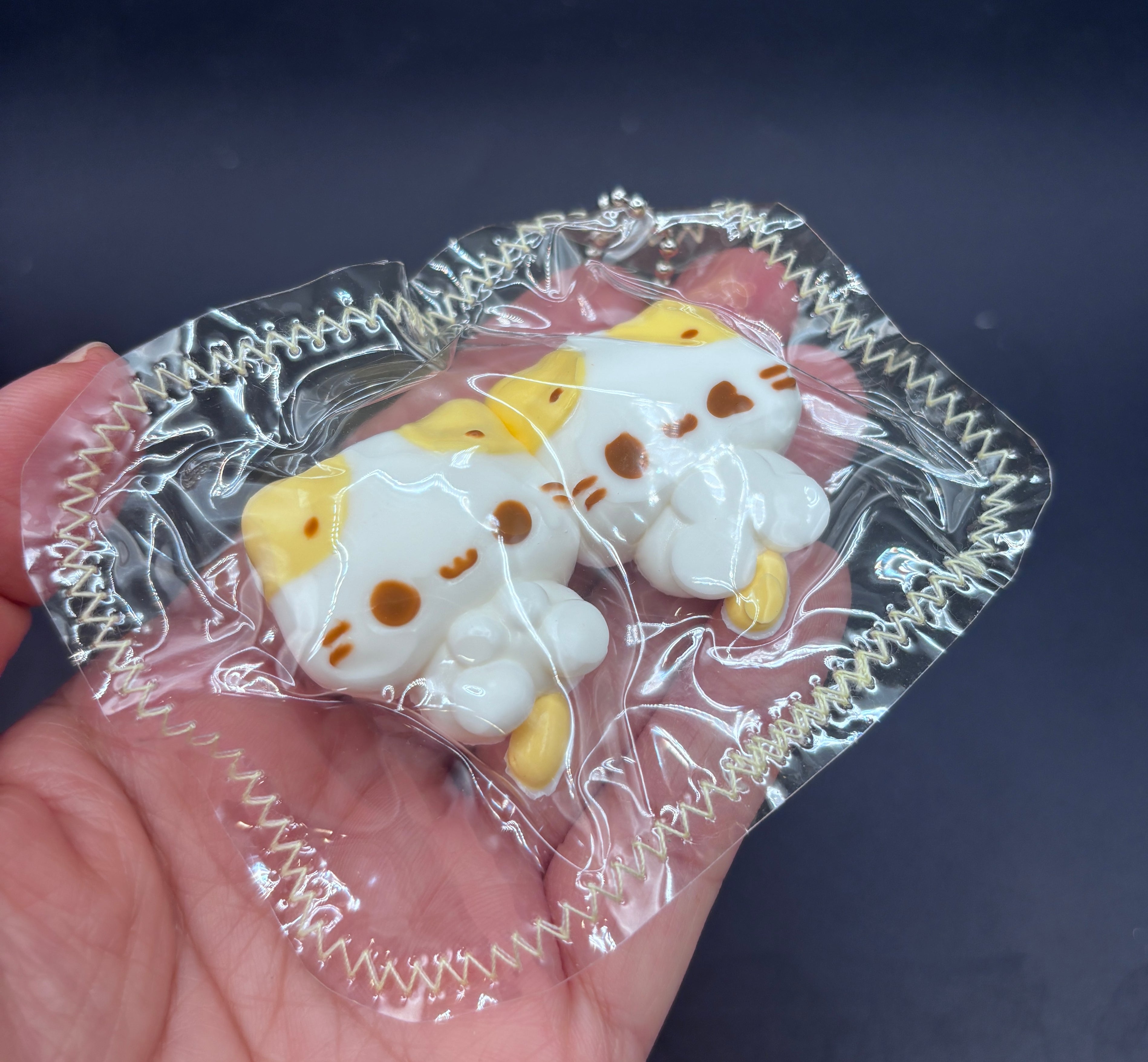 Pack of 2 mini keychain kitty twins Taba squishy toy