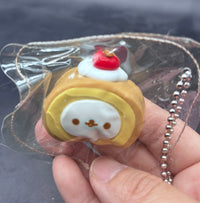 Mini keychain cute seal cake roll taba
