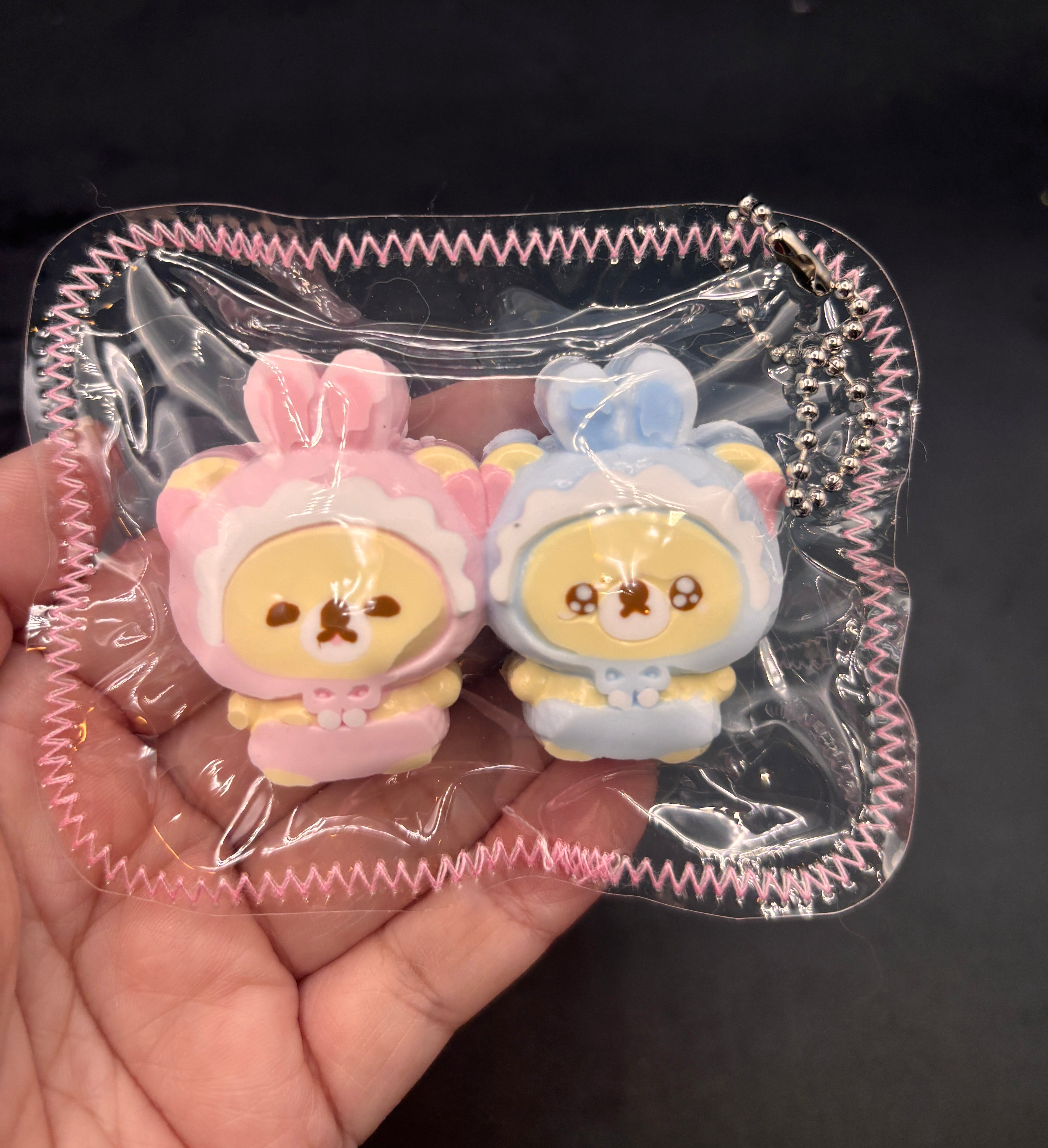 Rilakkuma and Korilakkuma pj twins- mini keychain taba