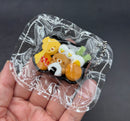 Cute detailed mini keychain bear bento box taba