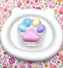 Large clear cat paw with beans water texture super soft (6 colors) Cat Paw Squishy Toy