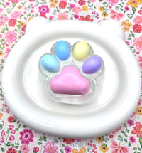 Large clear cat paw with beans water texture super soft (6 colors) Cat Paw Squishy Toy