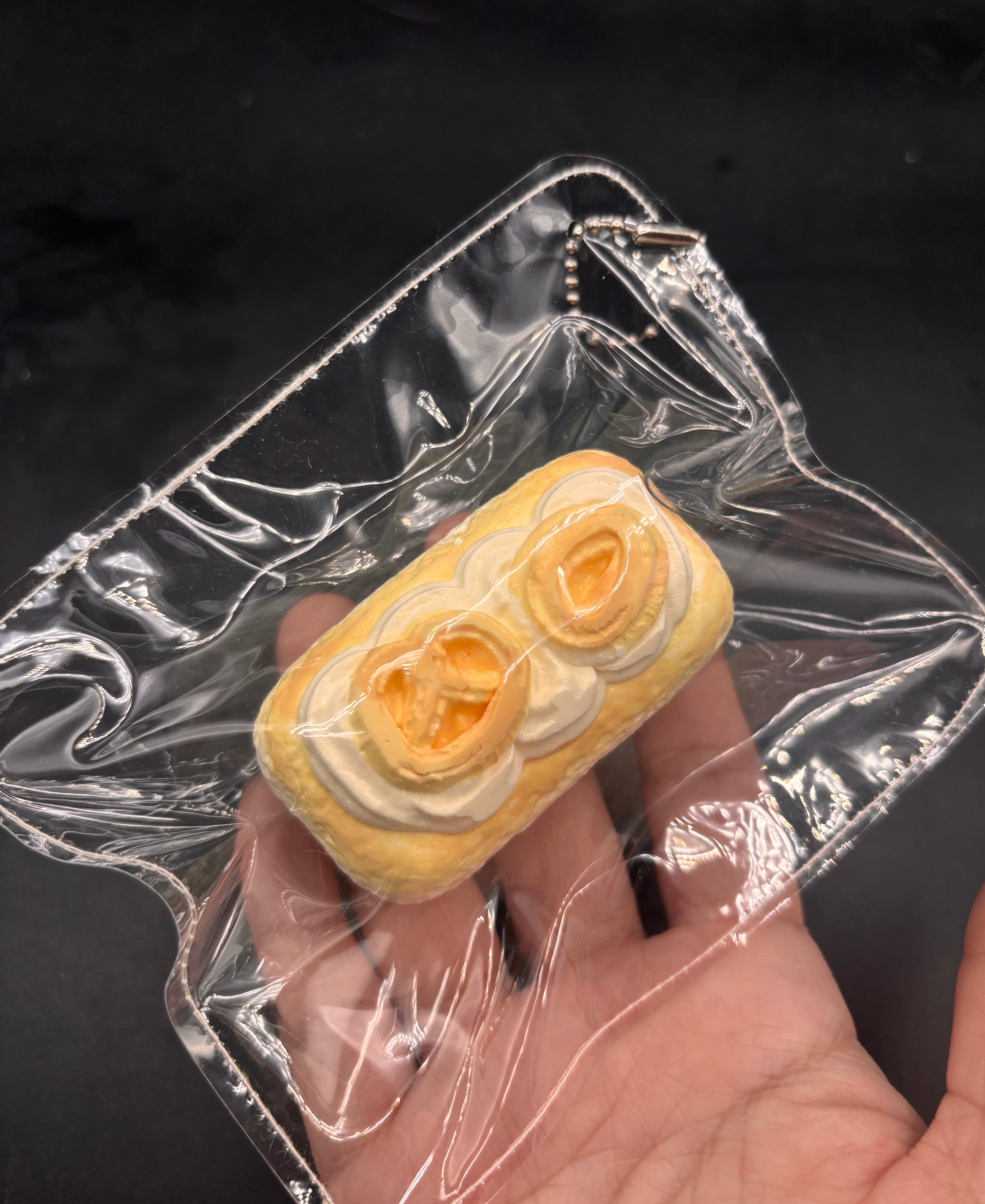 Cute small keychain food series- sponge cake biscuits