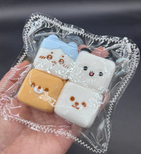 Pack of 4 marshmellow taba cartoons  taba squishy