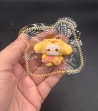 Mini keychain (kitty x pompompurin cute)taba squishy