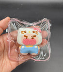 Small kitty hoodie keychain taba squishy