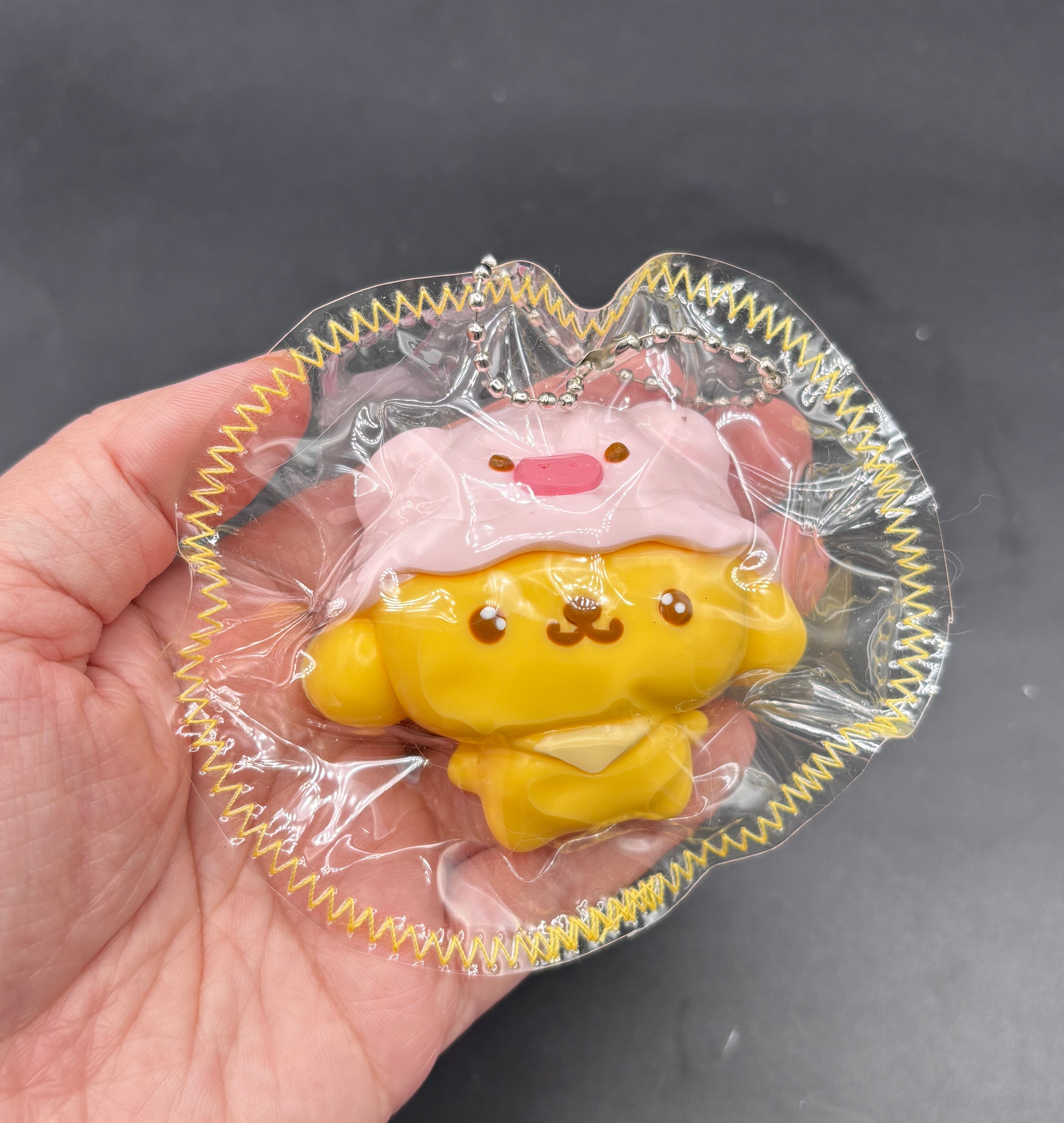 Mini keychain cute pudding dog soft taba squishy