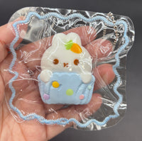 Bunny cupcake cute mini Taba keychain  taba squishy