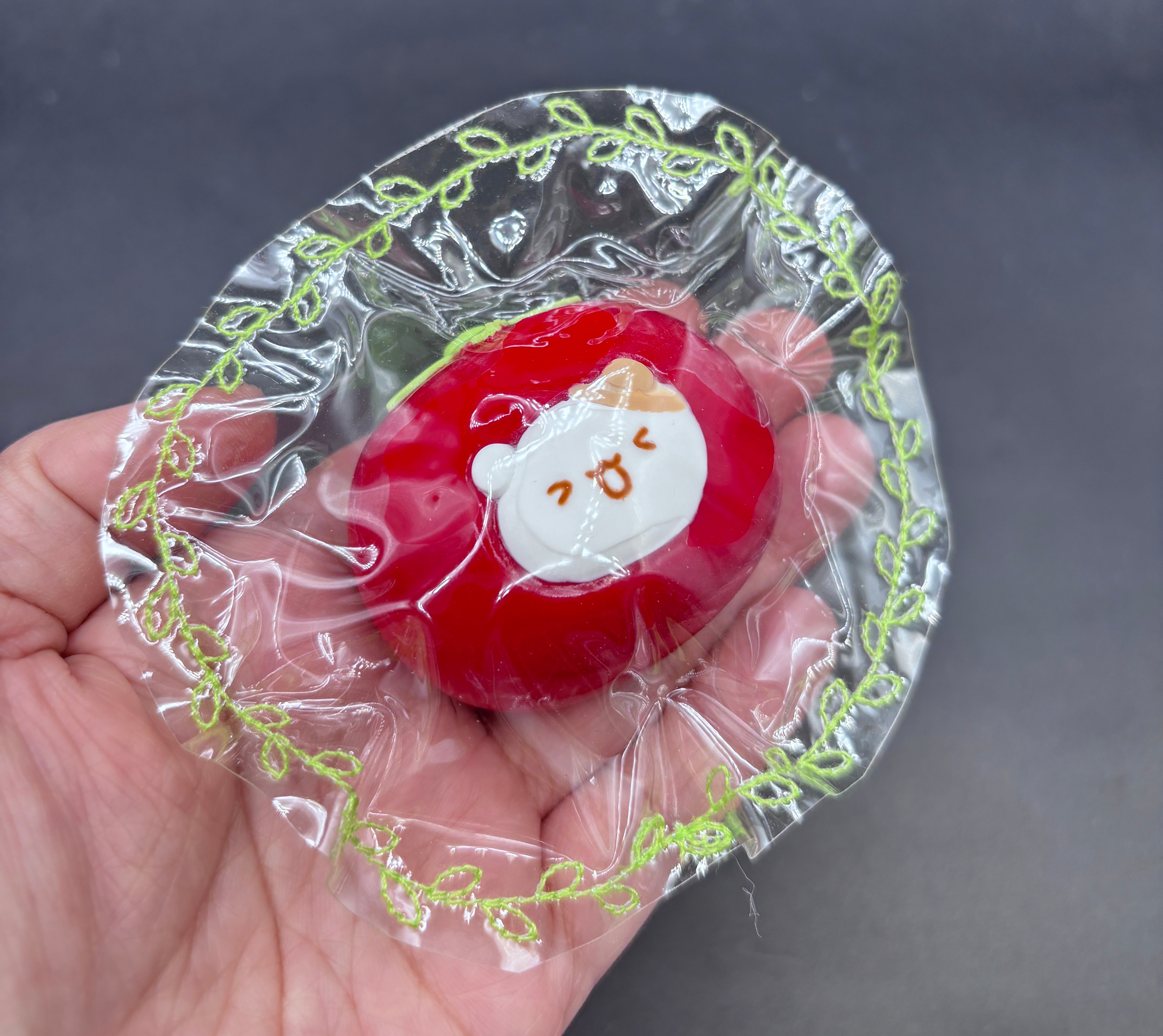 Cute mini hamster tomato keychain