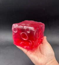 Jumbo 7cm super soft thin skinned wine red cheese stressball