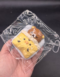 Water textured super soft Cute Rilakkuma sleeping taba squishy