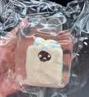 Bunny marshmellow Siamese embedded in a large clear bunny marshmellow soft  Taba Squishy Toy