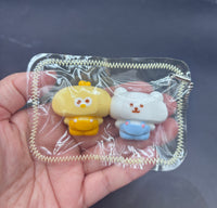 Mini keychain pack of 2 Chicky and jokebear soft  taba squishy