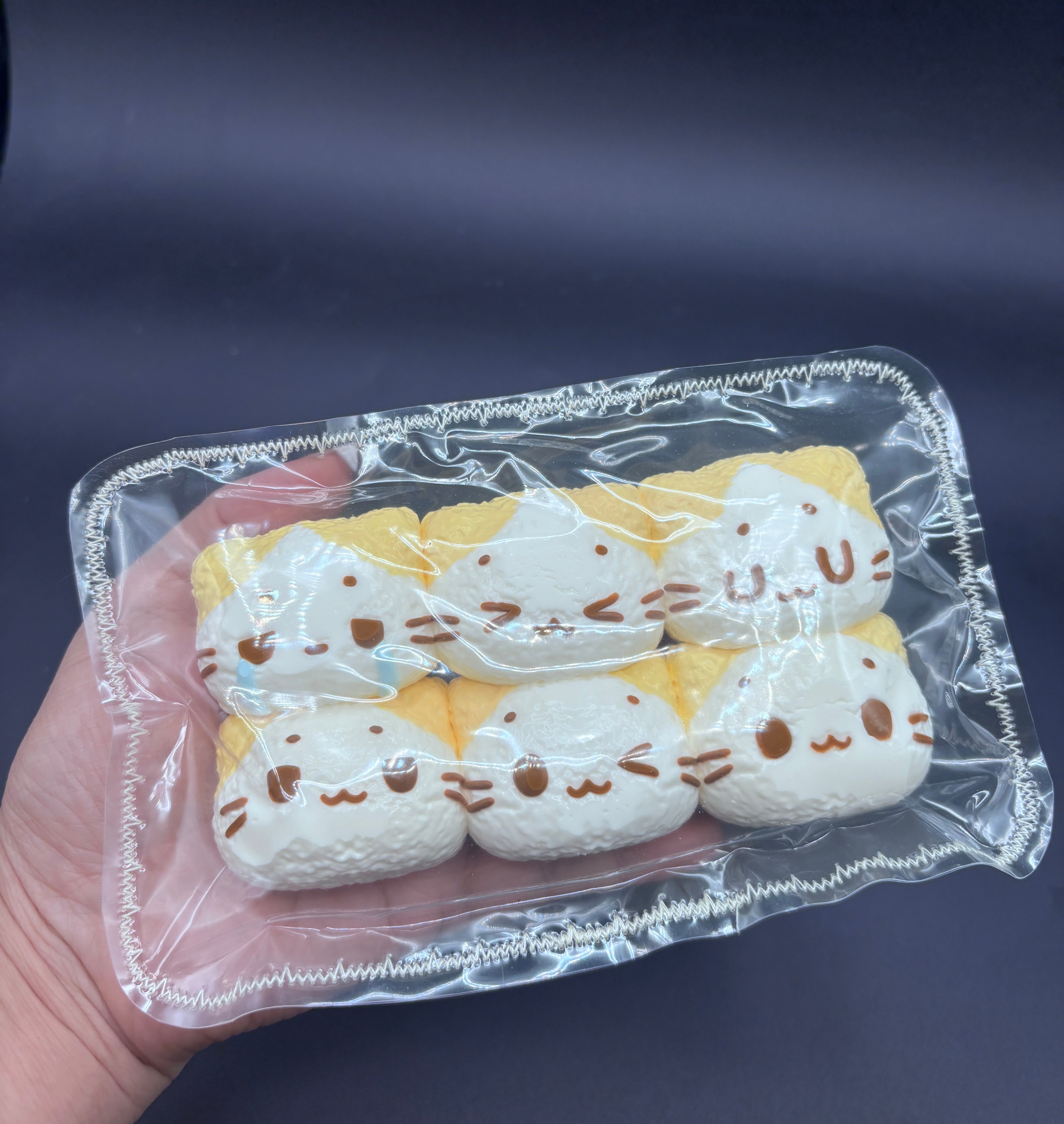 Pack of 6 marshmellow cat emojis soft and cute taba squishy