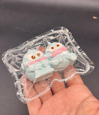 Hangyodon twins set mini taba squishy keychain