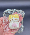 Mini keychain cat with fish taba soft   taba squishy
