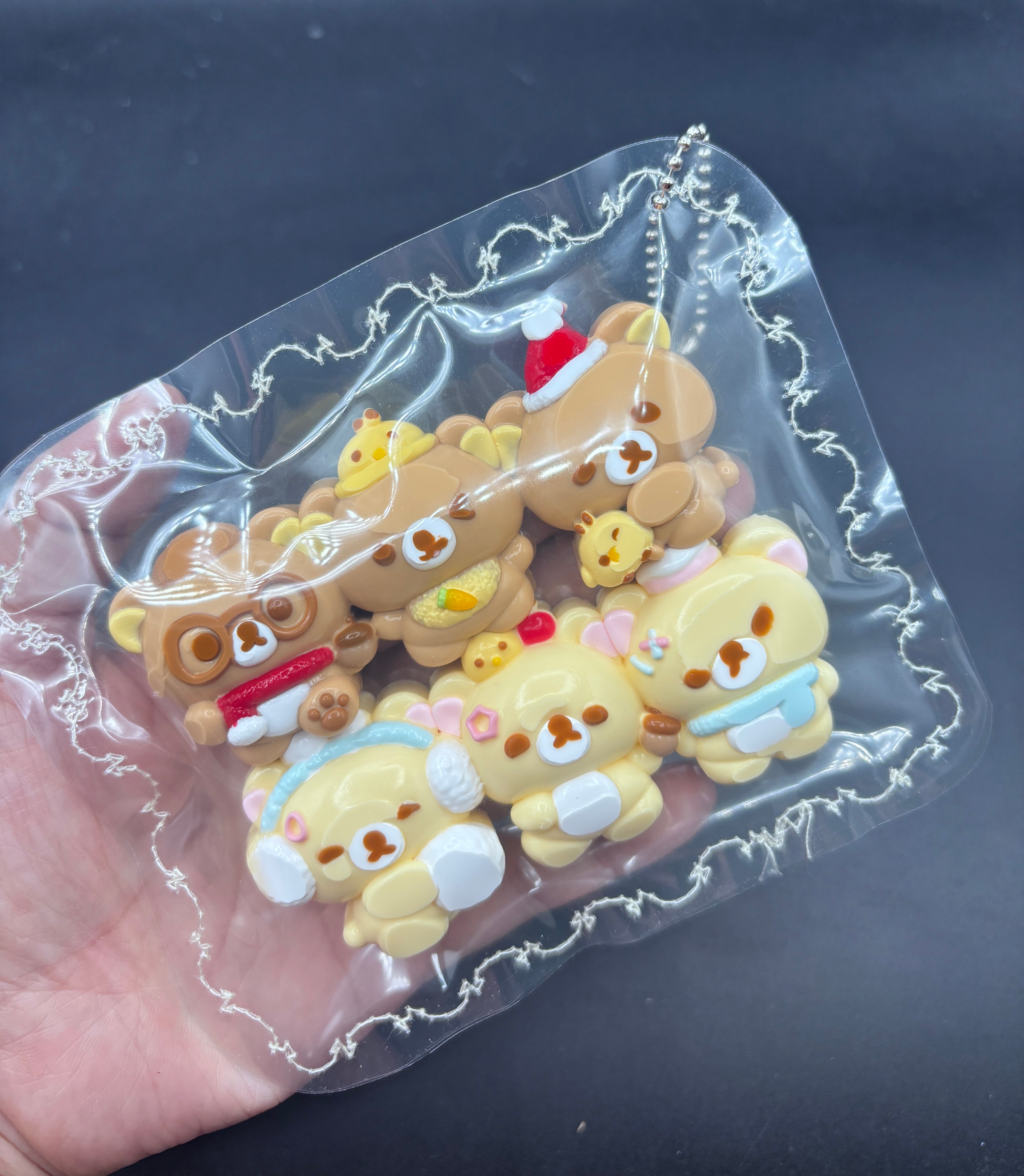 Pack of 6 mini Rilakkuma emoticons cute