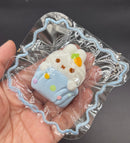 Bunny cupcake cute mini Taba keychain  taba squishy