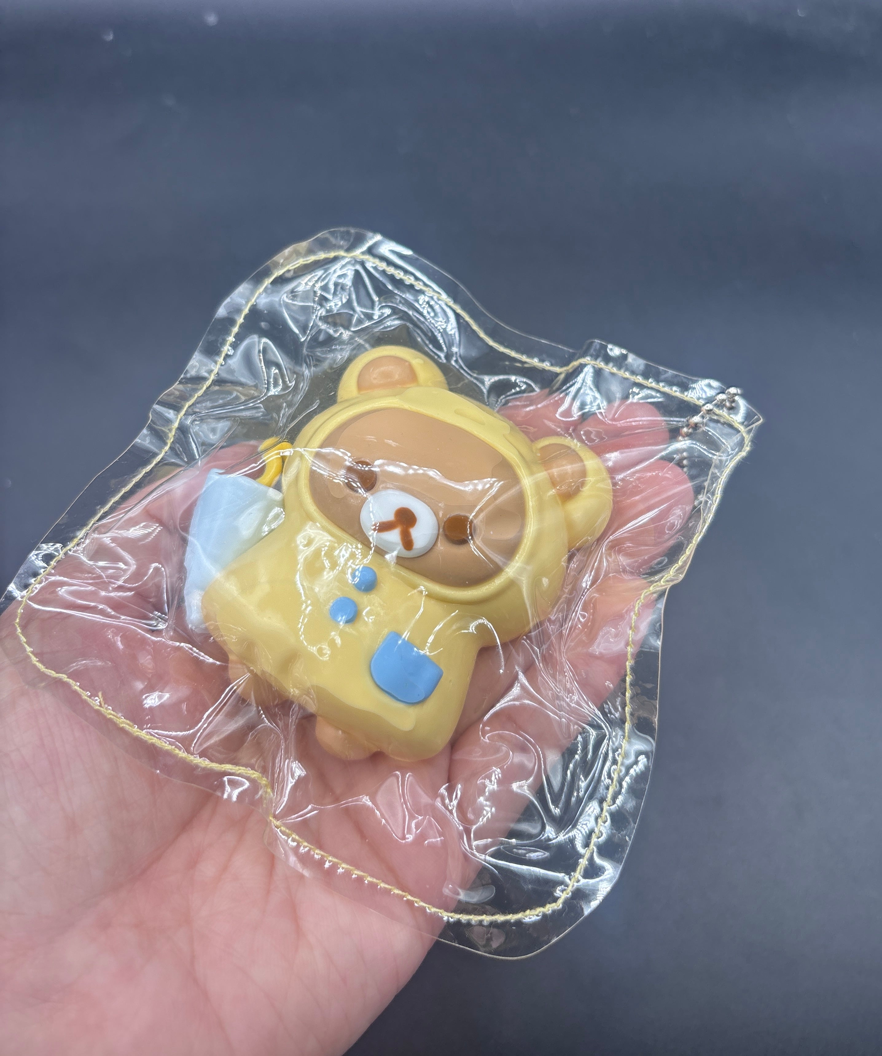 Super cute Rilakkuma and korilakkuma raincoat frog taba squishy