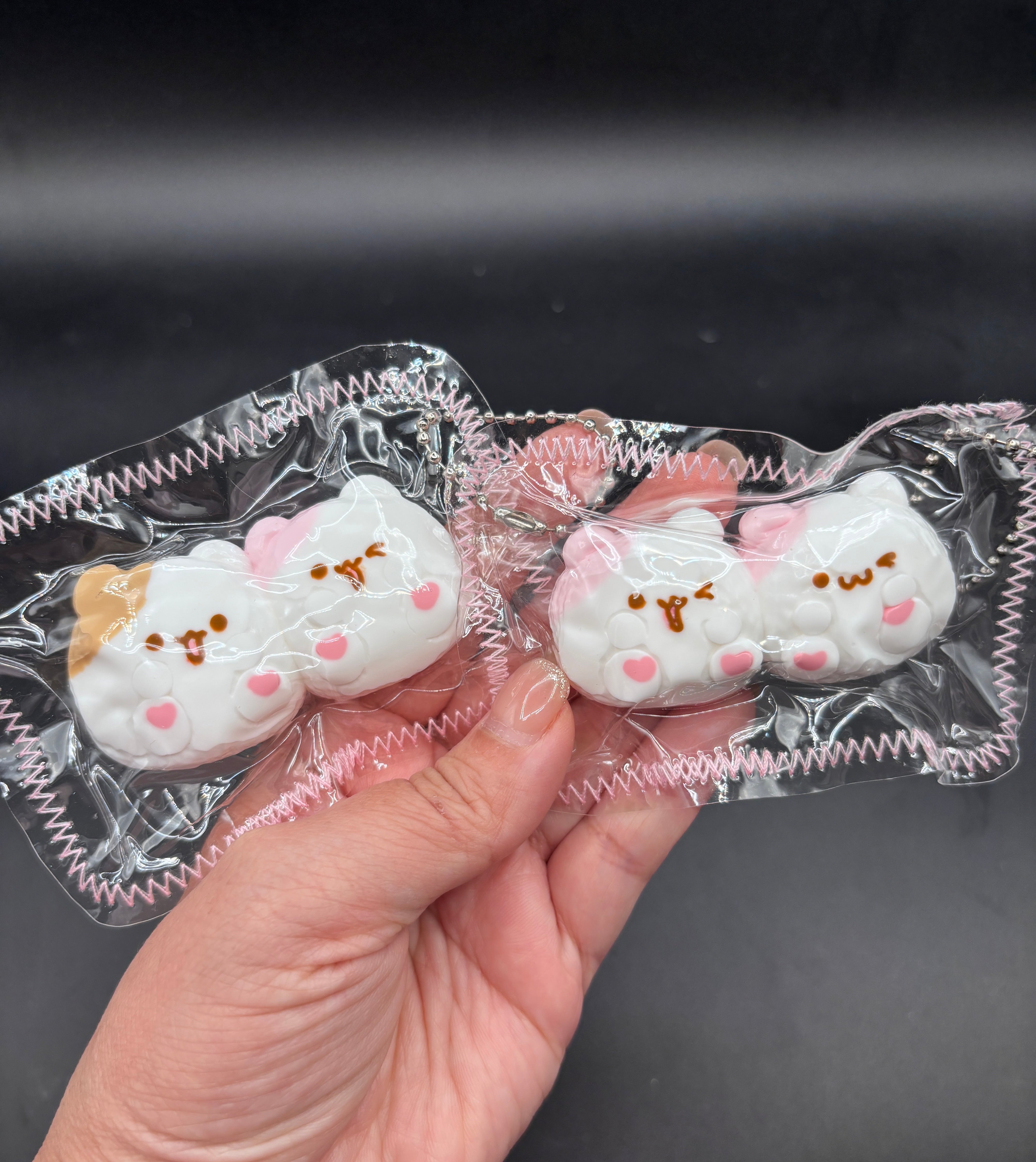 Pack of 2 melody and piano keychain soft taba squishy (random color choice)