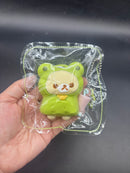 Super cute Rilakkuma and korilakkuma raincoat frog taba squishy
