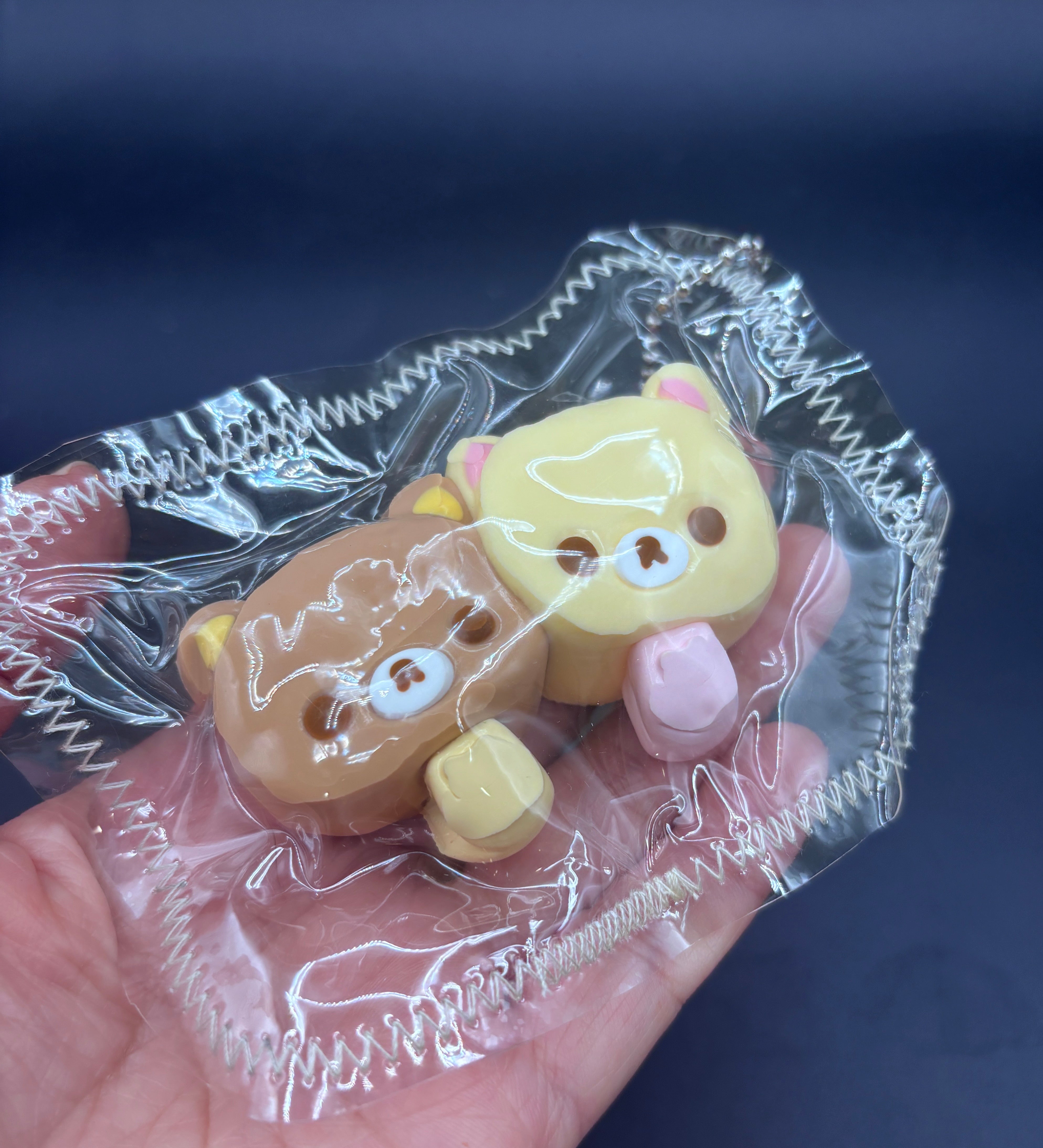 Pack of 2 mini keychain bear popsicle twins Taba squishy toy