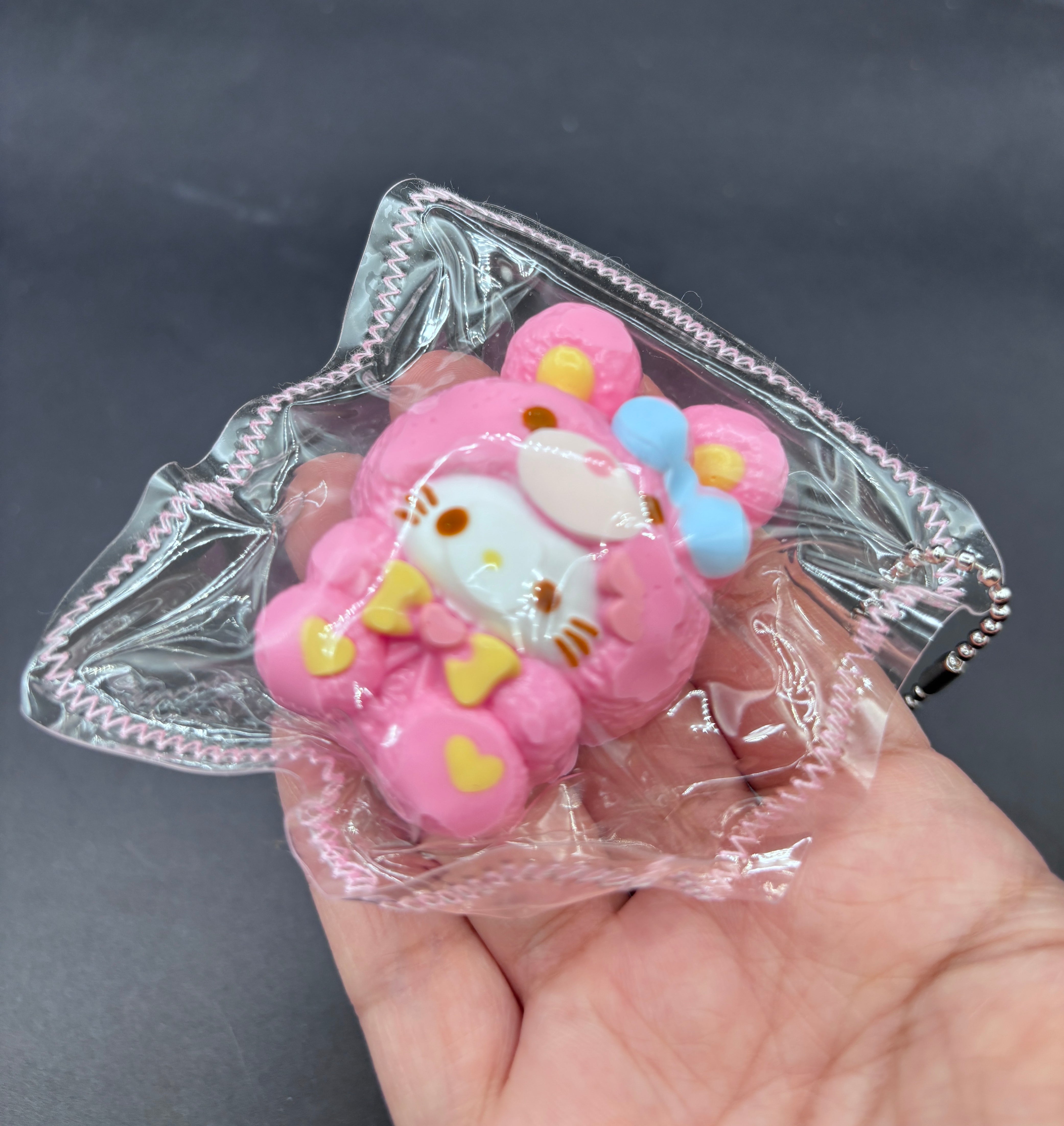 Bunny kitty mini  taba squishy keychain